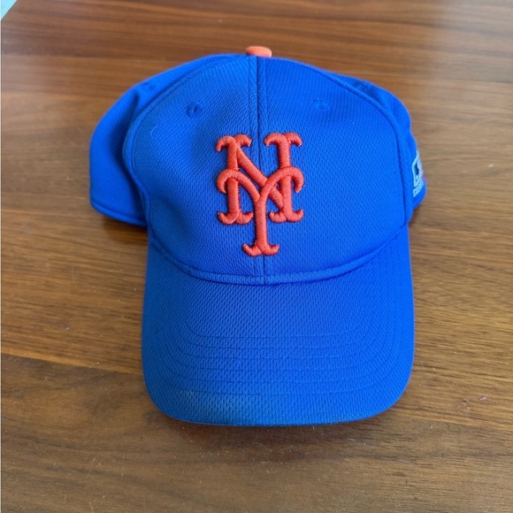 New Era New York Mets MLB Blue Cap with Orange Embroidery - Picture 2 of 5